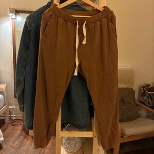 Jungmaven Tan Sweatpants with Drawstring